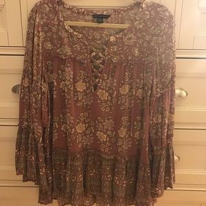 Flowy floral long sleeve
